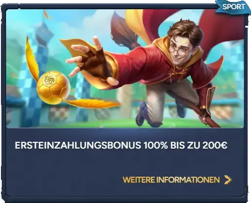 Ersteinzahlungsbonus 100 % bis zu 100 €
